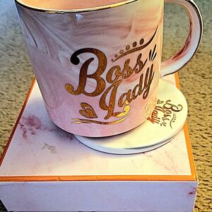 Boss Lady Pink and Gold Mug